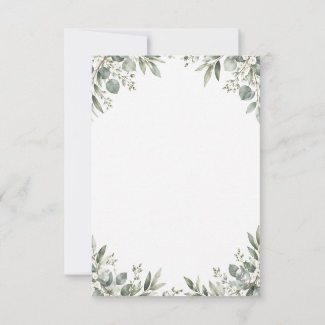 Elegant Eucalyptus Botanical RSVP Card (Anverso)
