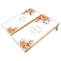 Elegant Fall Floral with Monogram Wedding Design