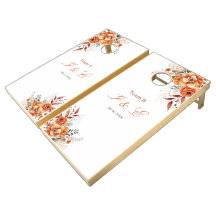 Elegant Fall Floral with Monogram Wedding Design