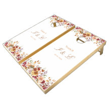 Elegant Fall Floral with Monogram Wedding Design