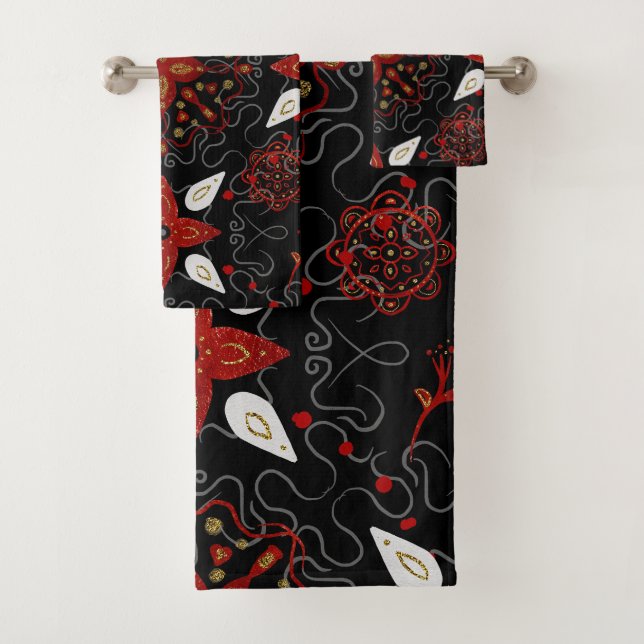 Elegant, festive feel symmetrical floral pattern (In situ)