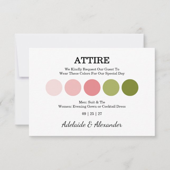 Elegant Floral Botanical Rose Pink Wedding (Anverso)