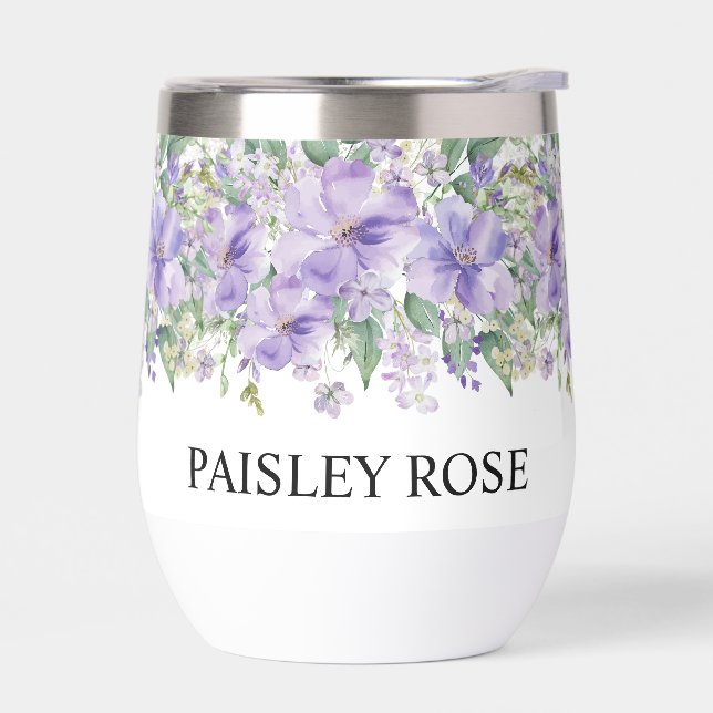 Elegant Floral Purple Bridal Shower (Izquierdo)