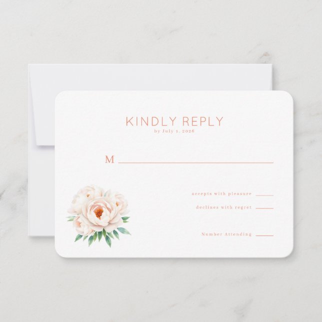 Elegant Floral RSVP Card (Anverso)