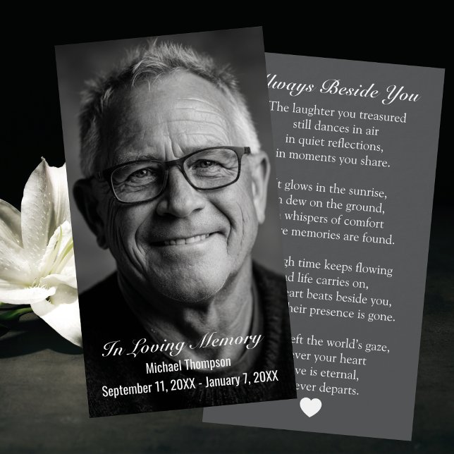 Elegant Funeral Photo Sympathy Memorial Prayer (Subido por el creador)