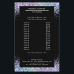 Elegant Glitter Saloon both sides Flyer<br><div class="desc">An elegant and refined design with a digital image made of silver-lilac glass. Note: The production process does not use a real film,  only the color is printed thoroughly. Add your data,  logo,  company details and pictures in minutes.</div>