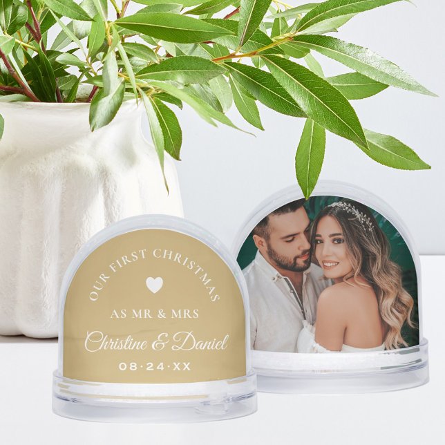 Elegant Gold First Christmas Photo Keepsake (Subido por el creador)