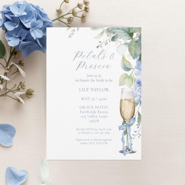 Elegant Hydrangea Bridal Shower Invitation (Subido por el creador)