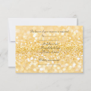 ELEGANT Invitación con brillo en oro para TODA OCA
