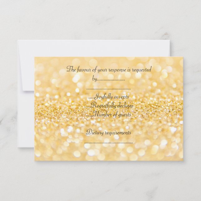 ELEGANT Invitación con brillo en oro para TODA OCA (Anverso)
