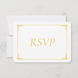 Elegant Island Citrus Yellow Green Wedding RSVP