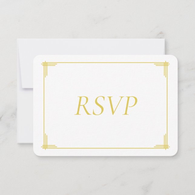  Elegant Island Citrus Yellow Green Wedding RSVP (Reverso)
