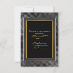 ELEGANT LAYER RSVP CON RELIEVE EN ORO NEGRO PERSON