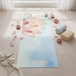 Elegant Lotus Yoga Mat – Minimal & Serene Design