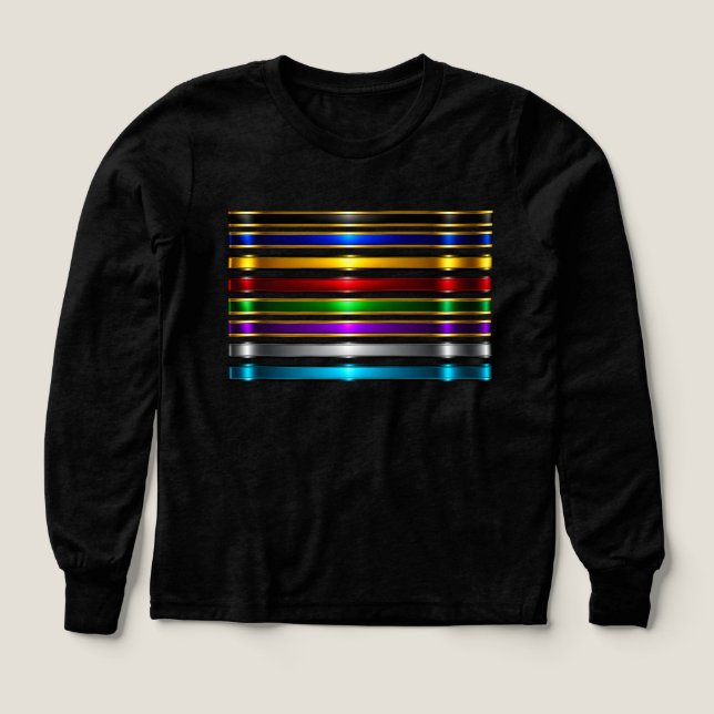 Elegant Metallic Gradient Stripes Design (Diseño frontal)