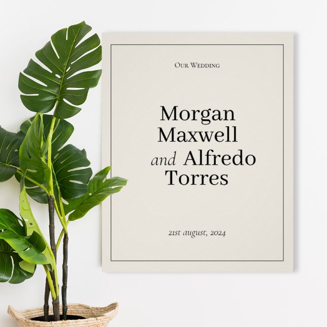 Elegant Minimalist Wedding Poster (Subido por el creador)