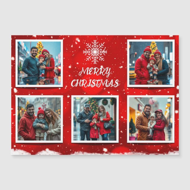 Elegant Modern Christmas Family Photo Design (Anverso)