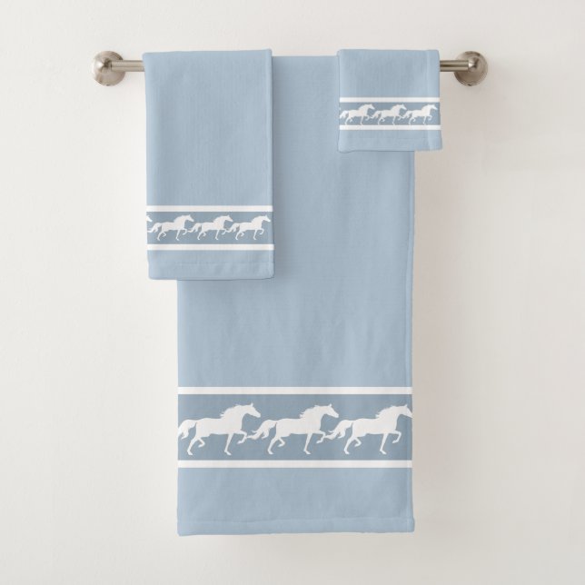 Elegant, Modern, Stylish Horses on Wondrous Blue (In situ)