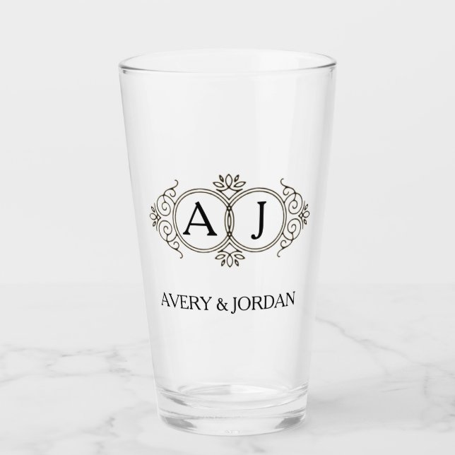 Elegant Monogram couple initials luxurious style (Anverso)