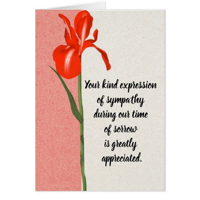 Elegant Photo Thank You for Your Sympathy (Frente)