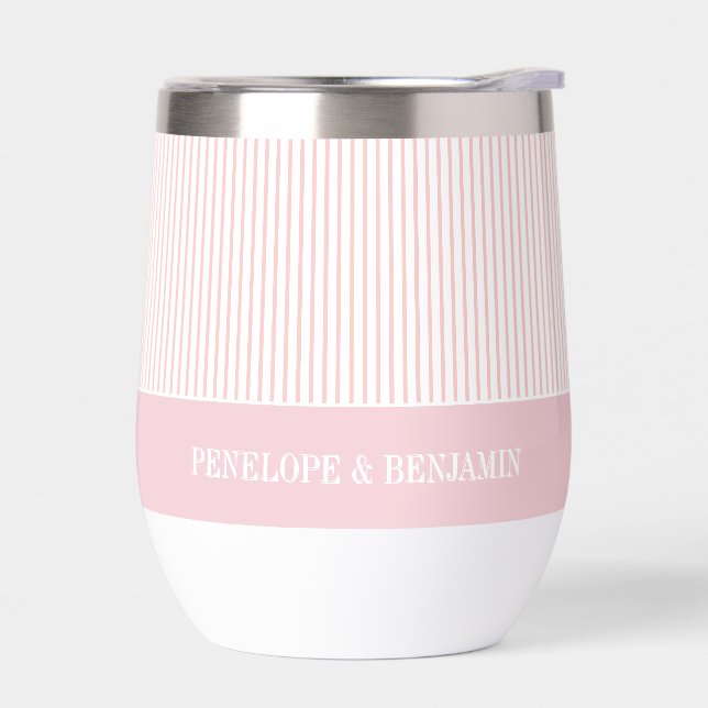 Elegant Pink Striped Wedding (Izquierdo)