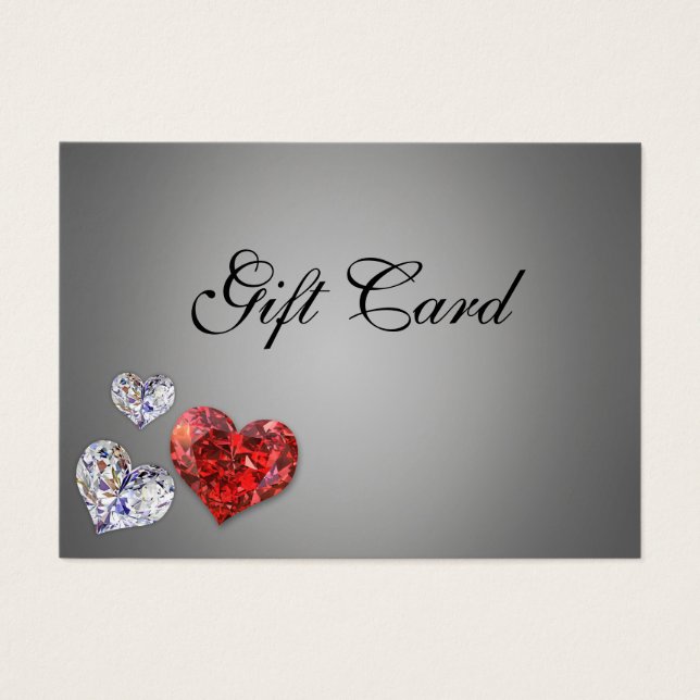 Elegant Precious Diamond Hearts Gift Certificate (Frente)