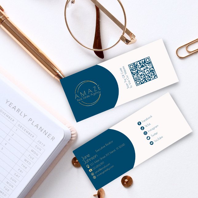 Elegant Property Broker QR Code tarjeta de visita (Subido por el creador)