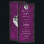 Elegant purple Gothic Wedding Menu<br><div class="desc">Elegant Gothic Wedding Menu</div>