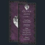 Elegant purple Gothic Wedding Menu<br><div class="desc">Elegant Gothic Wedding Menu</div>