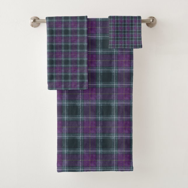Elegant Purple Teal Plaid (In situ)