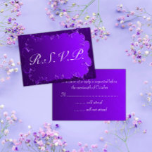 Elegant Purple Wedding RSVP