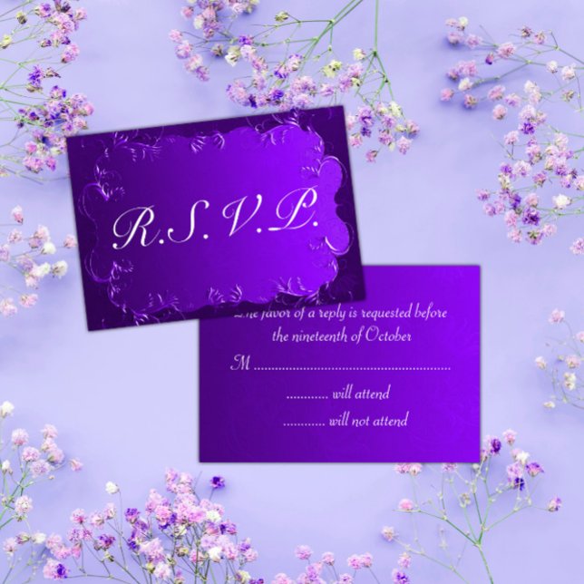 Elegant Purple Wedding RSVP (Subido por el creador)