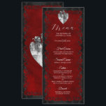 Elegant red Gothic Wedding Menu<br><div class="desc">Elegant red Gothic Wedding Menu</div>