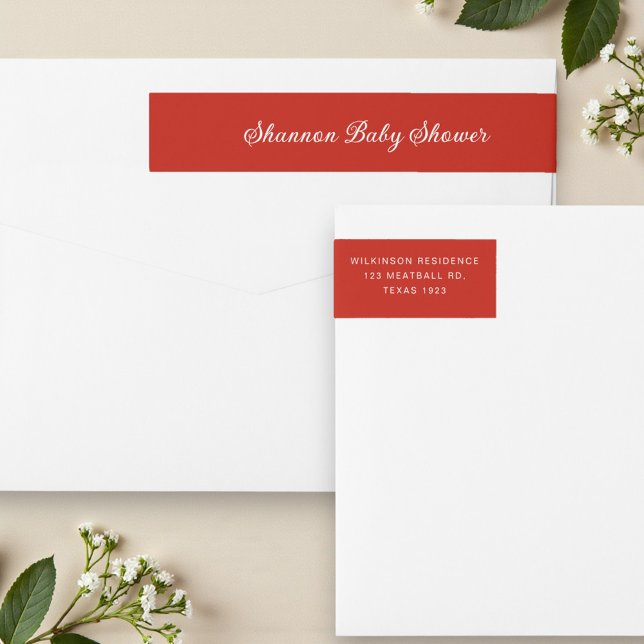 Elegant Red Script Baby Shower (Subido por el creador)