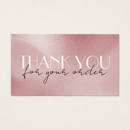 elegant rose pink thank you discount card