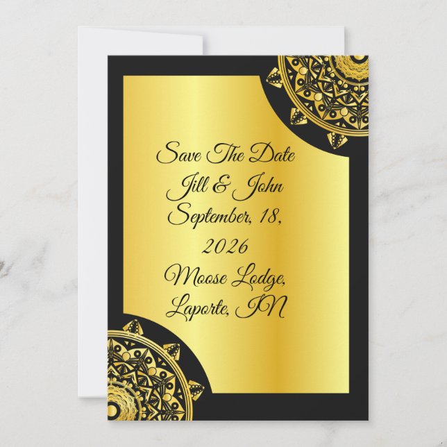 Elegant Save the Date Card, Wedding Announcement (Anverso)