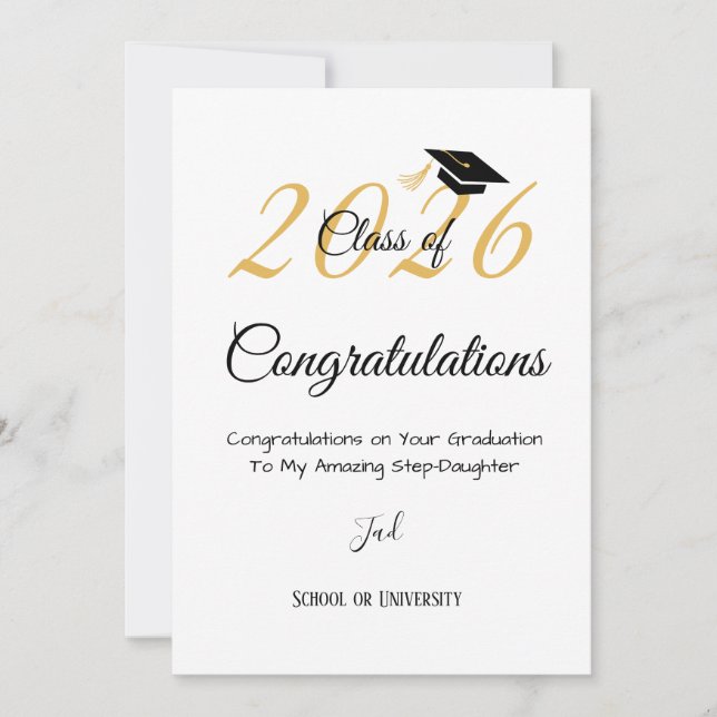 Elegant Script Confetti Graduation Party Invit (Anverso)