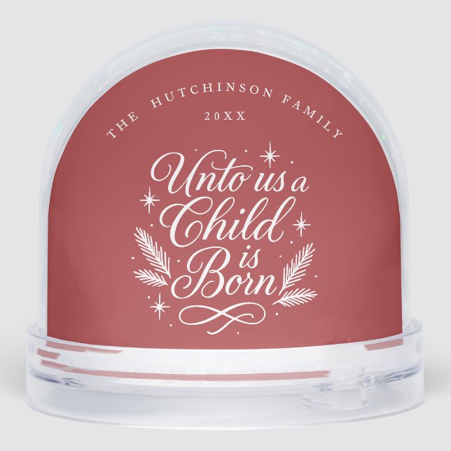 Elegant Script Red Photo Religious (Reverso)