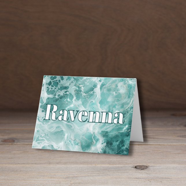 Elegant Seafoam Silver Wedding White Name (Subido por el creador)