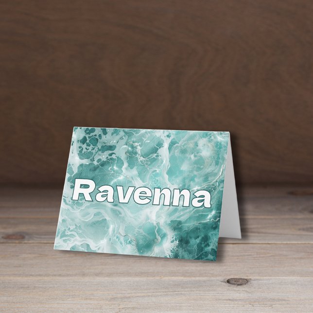 Elegant Seafoam Silver Wedding White Name (Subido por el creador)