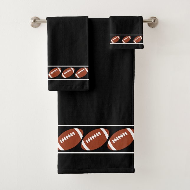 Elegant, Stylish American Football Icons on Black (In situ)