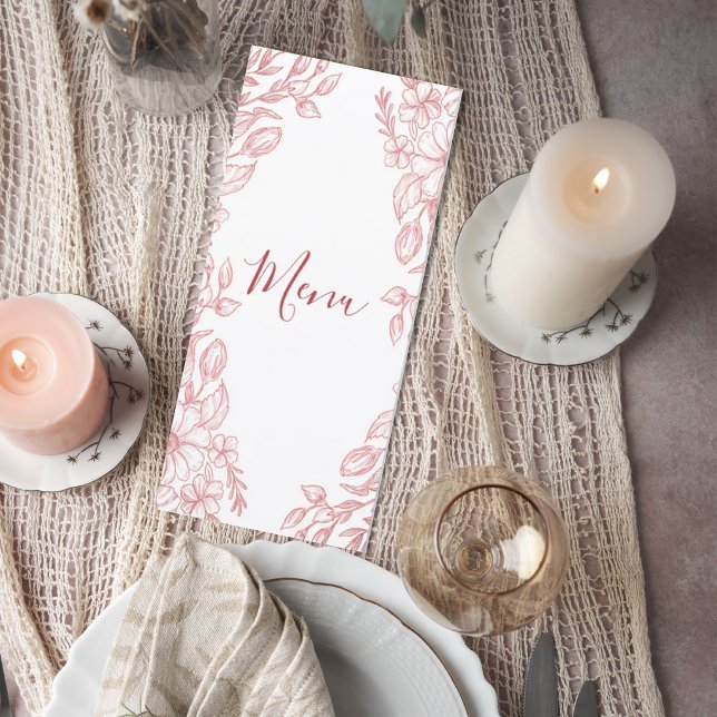 Elegant Terracotta Minimalist Wedding Menu (Subido por el creador)