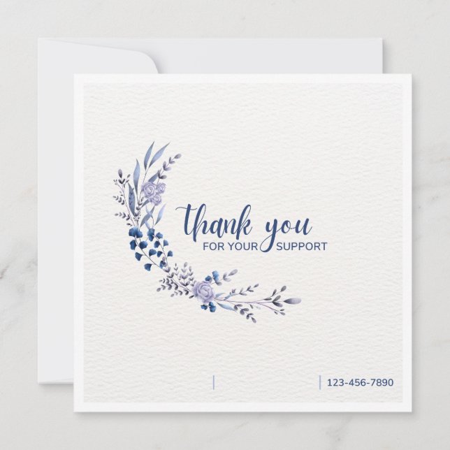 Elegant Thank You Card (Reverso)