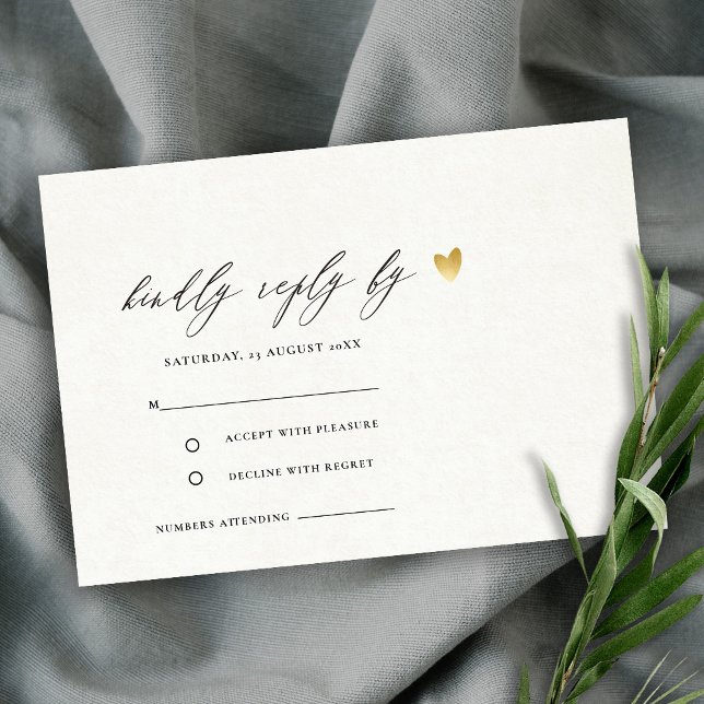 ELEGANT TIPOGRAFÍA ÁUREA SIMPLE RSVP (Subido por el creador)