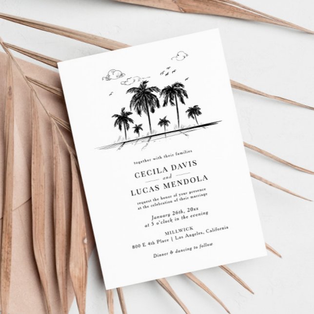 Elegant Tropical Beach Palm Tree Wedding (Subido por el creador)
