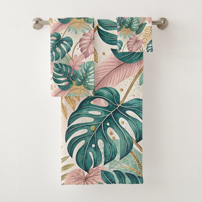 Elegant Tropical Monsteras Boho (In situ)