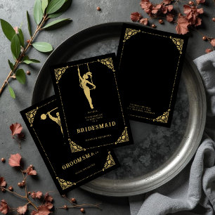 Elegant Vintage Trapeze Artist Golden Bridesmaid 