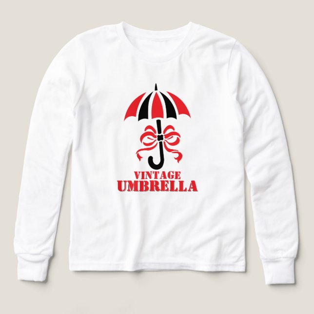 Elegant Vintage Umbrella with Ribbon Bow Design (Diseño frontal)