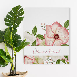 Elegant Watercolor Botanical Names Poster