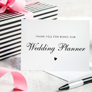 Elegant Wedding Planner Tarjeta de agradecimiento